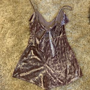 urban Outfitters Lavender Velvet Romper